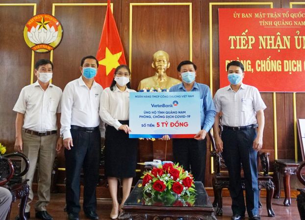   VietinBank kịp thời ủng hộ số tiền 5 tỷ đồng cho tỉnh Quảng Nam phòng, chống dịch COVID-19    