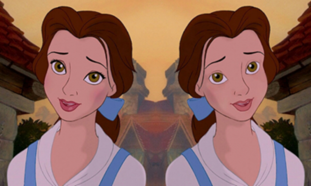   Belle là cô gái thuộc tầng lớp trung lưu nên ngay cả trong phim cô cũng không hề lạm dụng son phấn. Khi không trang điểm, nàng cũng rất xinh  