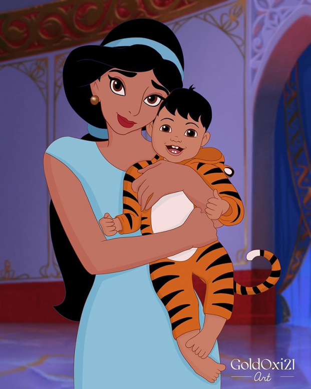   Jasmine cùng con trai  