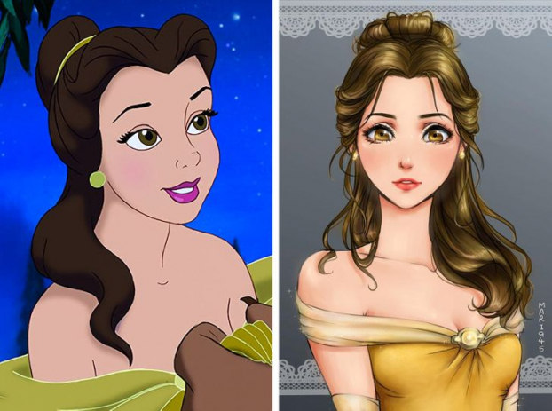 Họa sĩ vẽ lại các nàng công chúa Disney theo phong cách anime đẹp hơn cả bản gốc 1