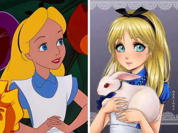 Họa sĩ vẽ lại các nàng công chúa Disney theo phong cách anime đẹp hơn cả bản gốc 13