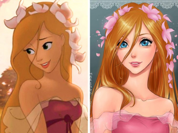 Họa sĩ vẽ lại các nàng công chúa Disney theo phong cách anime đẹp hơn cả bản gốc 20