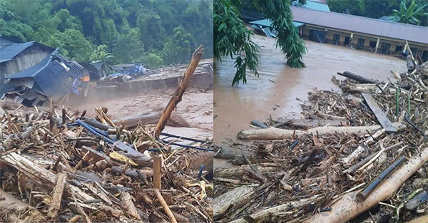   Trường học ngập sâu, nhà dân bị cuốn sau cơn lũ quét tại huyện Nậm Pồ - Điện Biên  