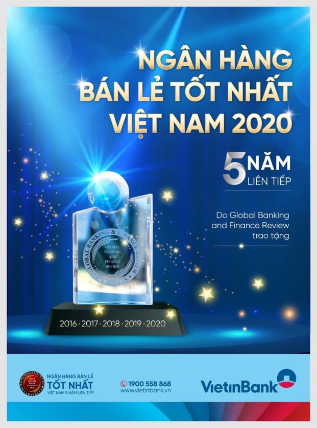 VietinBank liên tiếp 5 lần vinh dự nhận giải thưởng: Ngân hàng Bán lẻ tốt nhất Việt Nam 0