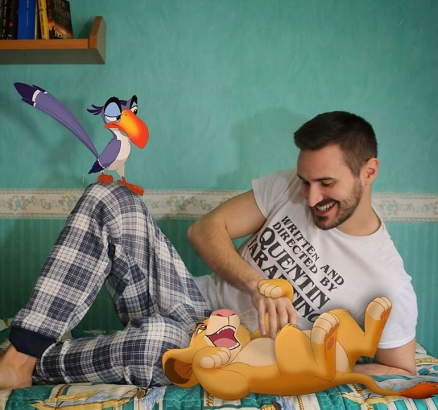 Thầy giáo photoshop các nhân vật hoạt hình Disney với chính mình, kết quả cực thú vị 9