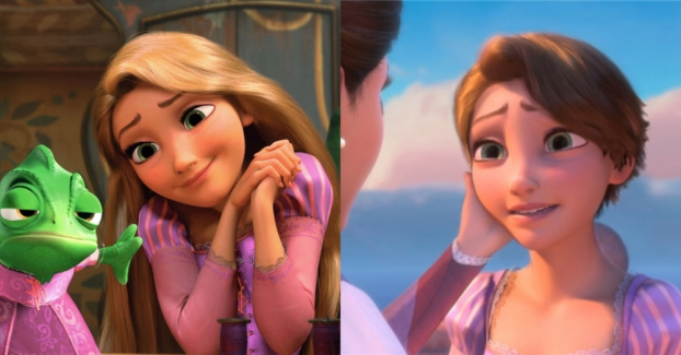   Dù tóc dài hay ngắn thì Rapunzel vẫn rất thanh tú (Ảnh: The Nameless Doll)  