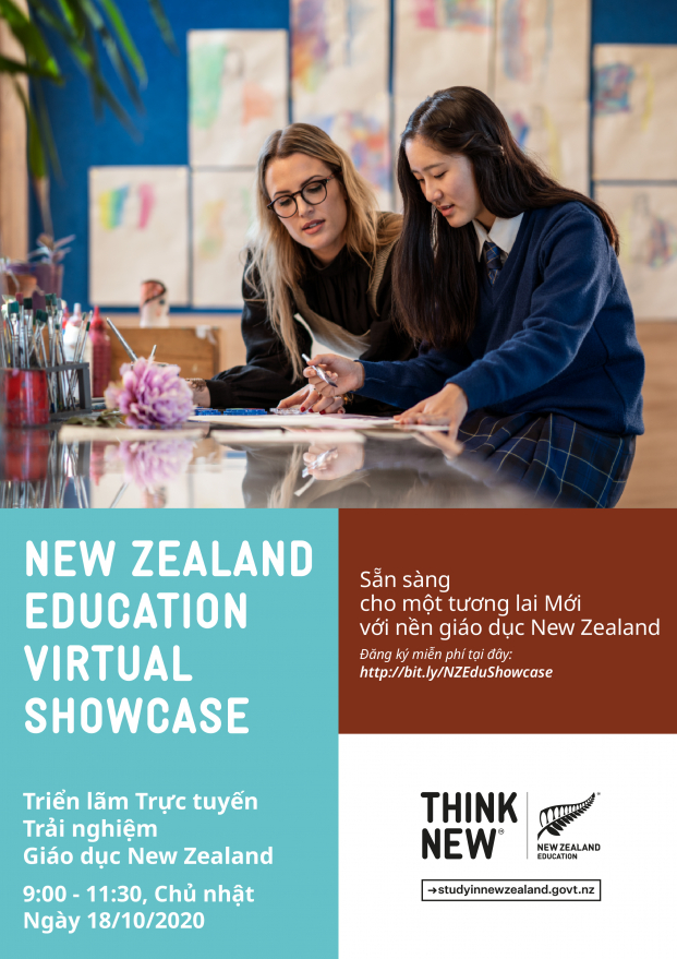 Gần 50 cơ sở giáo dục New Zealand sẽ tham gia tư vấn trực tuyến triển lãm giáo dục 0