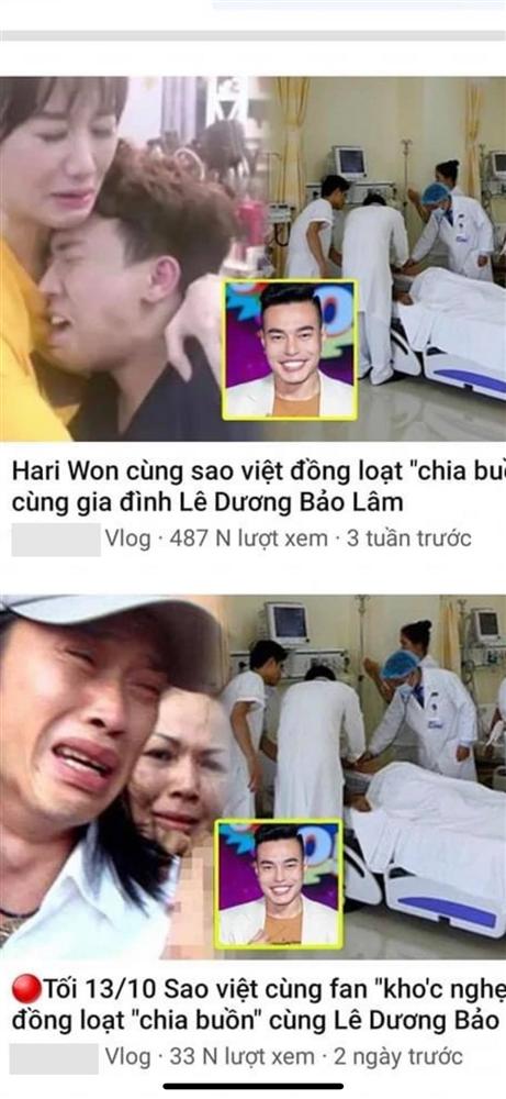   Kênh YouTube này còn giật tít các nghệ sĩ đình đám trong showbiz Việt đến chia buồn  