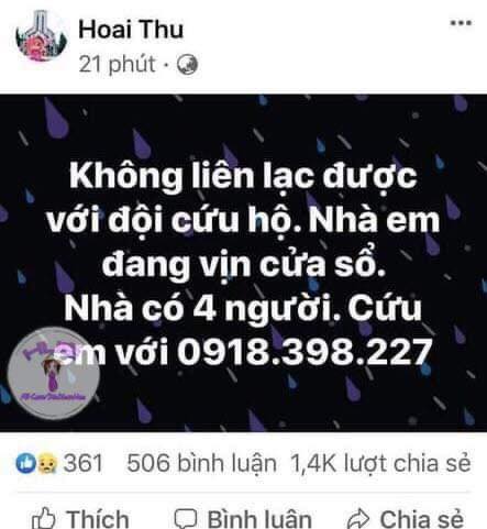 Người dân Quảng Trị đồng loạt lên mạng kêu cứu trong đêm khi nước lũ dâng cao bất ngờ 4