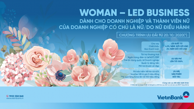 Nhân ngày 20/10, VietinBank dành ưu đãi đặc biệt cho những Doanh nhân nữ và Giám đốc nữ 0