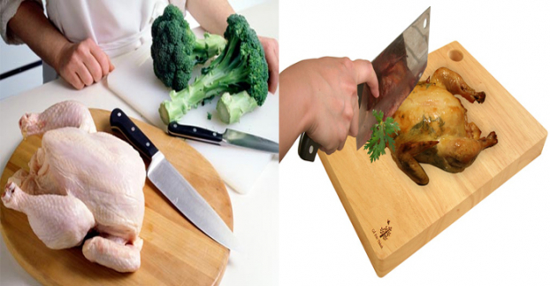   Sử dụng riêng các dụng cụ nấu nướng như dao, thớt để chế biến thực phẩm sống và thực phẩm chín. Ảnh minh họa  