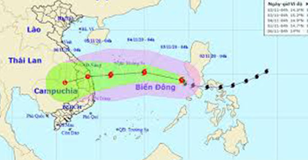 Tin bão: Bão số 10 giật cấp 12 đi vào biển đông, hướng vào các tỉnh từ Đà Nẵng đến Phú yên 0