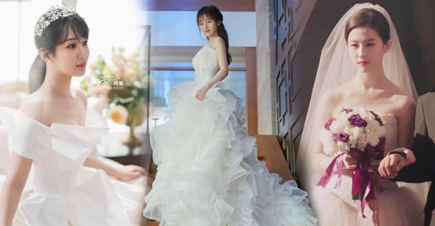 Địch Lệ Nhiệt Ba, Cúc Tịnh Y và loạt mỹ nhân Cbiz mặc váy cưới, ai mới là cô dâu đẹp nhất? 0