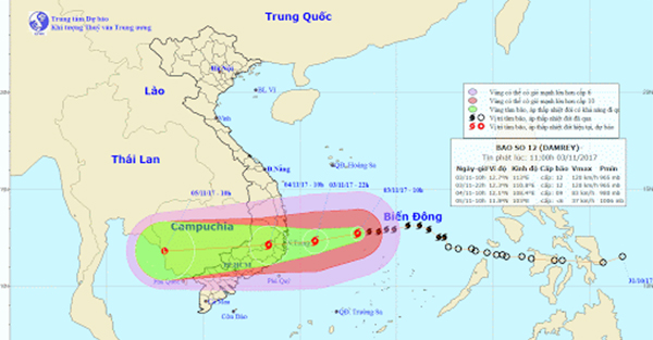 Tin bão khẩn cấp cơn bão số 12 0