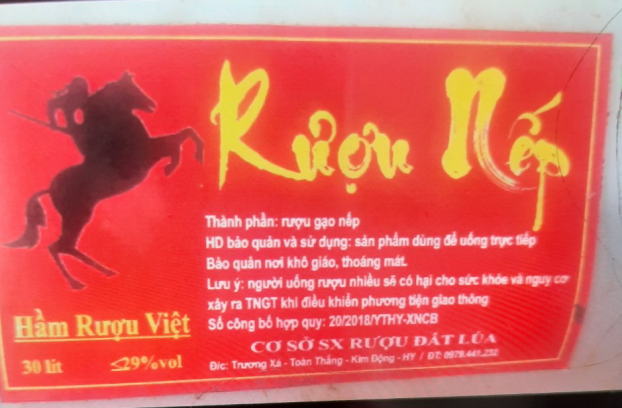  Thận trọng với sản phẩm rượu có tên Rượu nếp, Hầm Rượu Việt, tốt nhất không dùng  