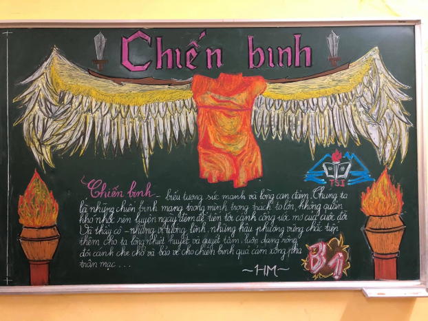 Những tác phẩm trang trí bảng lớp chào mừng Ngày Nhà giáo Việt Nam ấn tượng của học sinh 2