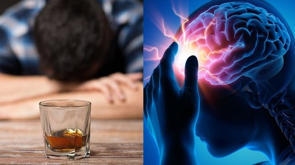   Thường xuyên uống rượu làm tăng nguy cơ bị xuất huyết não. Ảnh minh họa  