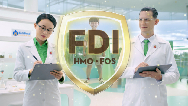  Công thức FDI độc quyền từ Viện Nghiên cứu Dinh dưỡng Nutifood Thụy Điển, xây dựng nền tảng “Đề kháng khỏe - Tiêu hóa tốt'.  