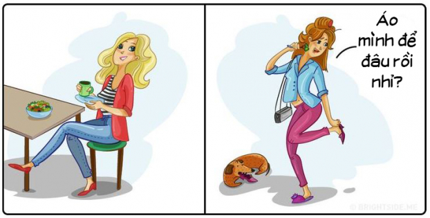 16 tranh minh họa hài hước sự khác biệt của phụ nữ trên tạp chí và ngoài đời thật 5