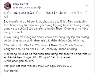 Thủy Tiên ra miền Trung lần 4, chi hơn 1 tỷ đồng tiền túi giúp bà con trả nợ và lo Tết 6