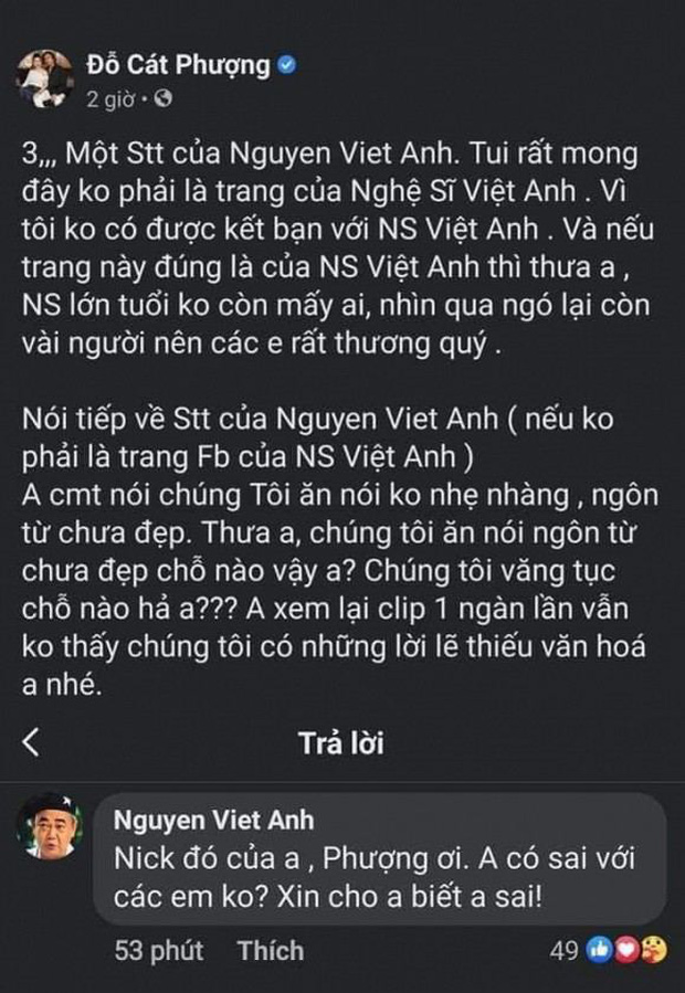 Cát Phượng phản ứng cực gắt khi bị nghệ sĩ Việt Anh nhắc nhở sau vụ nam gymer 2