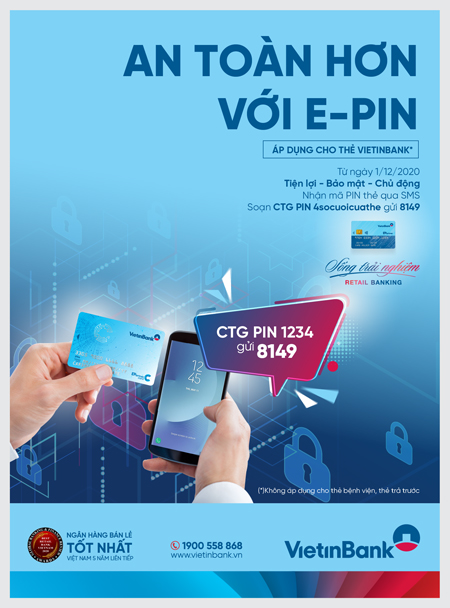 Trải nghiệm tính năng mới của thẻ VietinBank với e-PIN 0