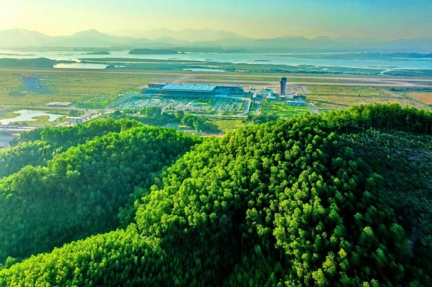   Sân bay Vân Đồn dành diện tích lớn cho các khoảng xanh  