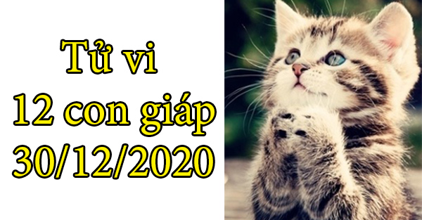   Tử vi 12 con giáp hôm nay 30/12: Tuổi Mão hanh thông, tuổi Thìn bất lợi  