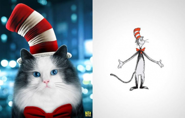   Chàng mèo mang mũ Dr. Seuss trong The Cat in the Hat  