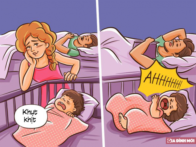 12 bức tranh minh họa hài hước cho thấy sự khác biệt giữa bố và mẹ khi nuôi dạy con 3