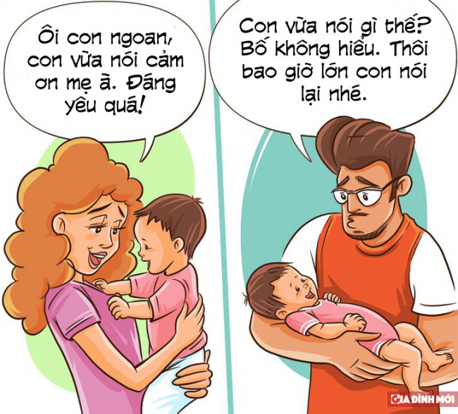 12 bức tranh minh họa hài hước cho thấy sự khác biệt giữa bố và mẹ khi nuôi dạy con 4