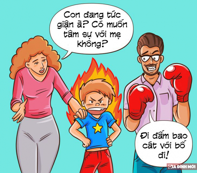 12 bức tranh minh họa hài hước cho thấy sự khác biệt giữa bố và mẹ khi nuôi dạy con 5
