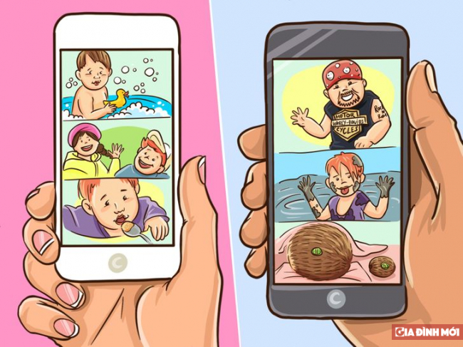 12 bức tranh minh họa hài hước cho thấy sự khác biệt giữa bố và mẹ khi nuôi dạy con 6