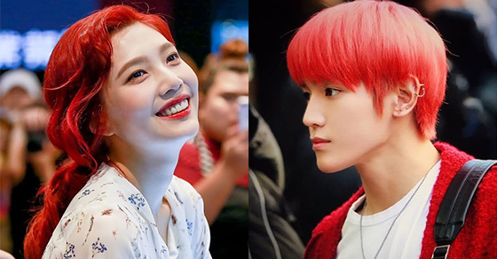 V (BTS), Mingyu (SEVENTEEN), idol Kpop để tóc đỏ đẹp
