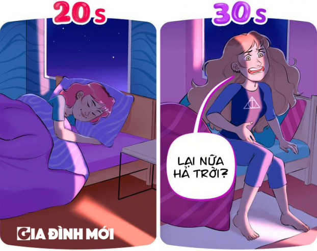11 tranh minh họa hóm hỉnh sự thay đổi của phụ nữ trước và sau tuổi 30 1