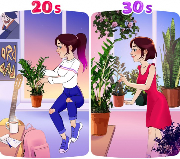 11 tranh minh họa hóm hỉnh sự thay đổi của phụ nữ trước và sau tuổi 30 6
