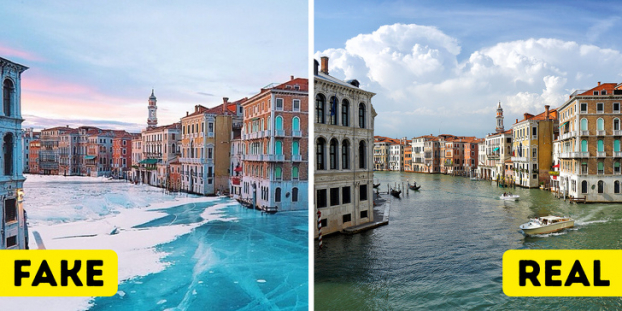   Venice vào đông, đóng băng toàn bộ Grand Canal  