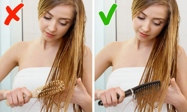 7 sai lầm khi chải tóc khiến tóc hư tổn, gãy rụng nhiều người mắc phải 4