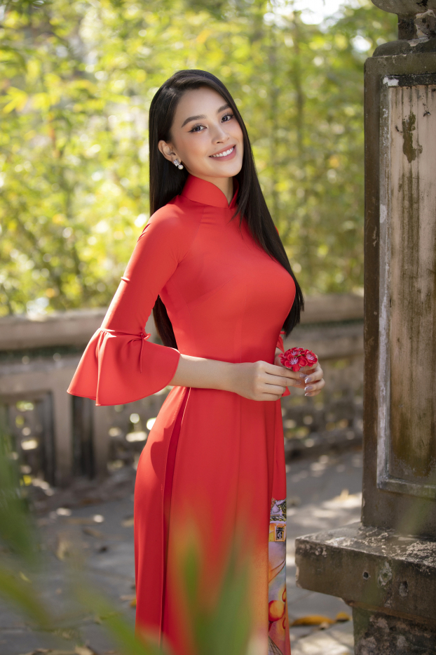 Hoa hậu Tiểu Vy tiết lộ xu hướng áo dài Tết dự định sẽ trở thành 'hot trend' 2021 5