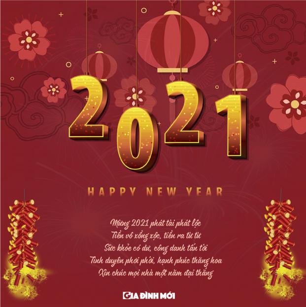 Tuyển tập thiệp chúc mừng năm mới Tết Nguyên đán Tân Sửu 2021 đẹp, độc, ý nghĩa 7