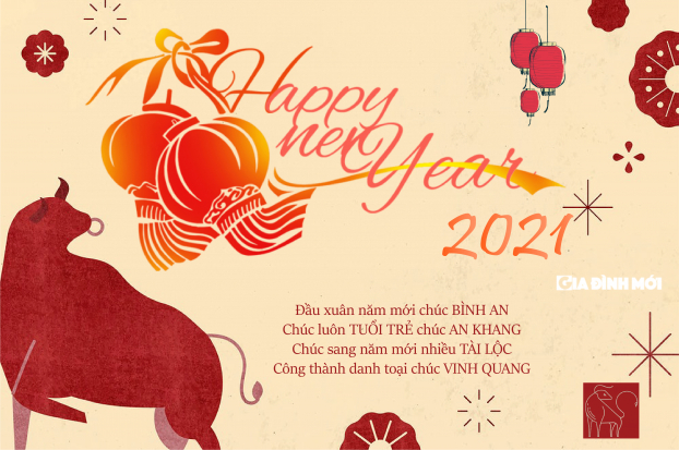 Tuyển tập thiệp chúc mừng năm mới Tết Nguyên đán Tân Sửu 2021 đẹp, độc, ý nghĩa 0