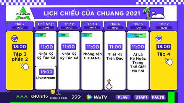 Lịch phát sóng Sáng Tạo Doanh 2021 trên WeTV thay đổi mới nhất 2