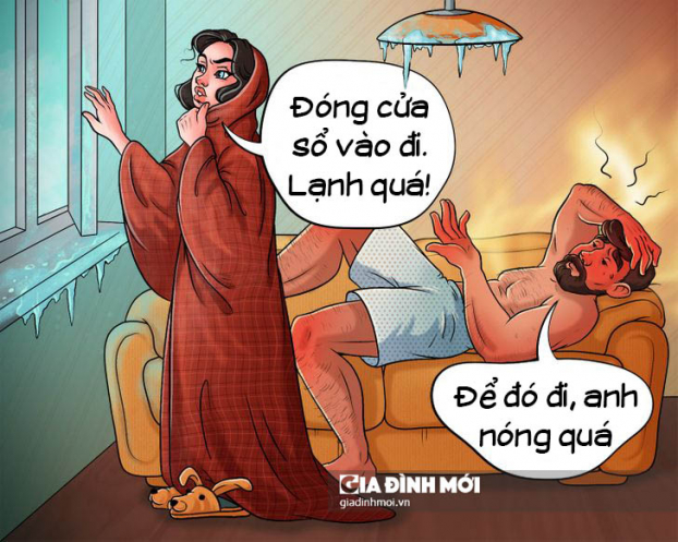 12 tranh minh họa chứng minh các cặp đôi 'trái dấu' thường 'hút nhau' 8