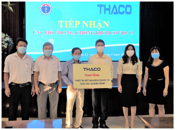 THACO tặng thiết bị xét nghiệm Covid-19 cho Trung tâm kiểm soát bệnh tật Quảng Nam 0