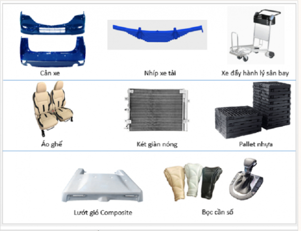   Nhiều sản phẩm được sản xuất tại Nhà máy linh kiện composite  