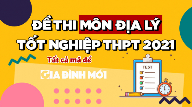 Đề thi môn Địa lý tốt nghiệp THPT 2021 đầy đủ 24 mã đề 4