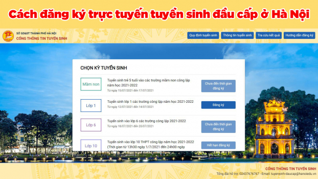 Cách đăng ký trực tuyến tuyển sinh đầu cấp ở Hà Nội chính xác nhất 0