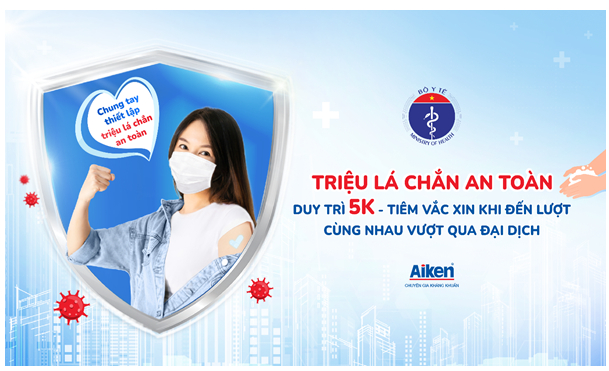 Bộ Y tế phát động Chương trình hưởng ứng 'Triệu lá chắn an toàn 5K + Vaccine'    1