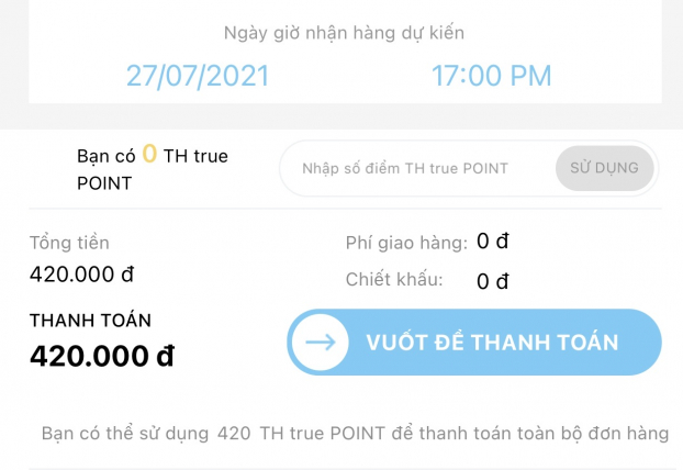   Đơn hàng của chị Minh Chi đặt trong ngày 27/7  