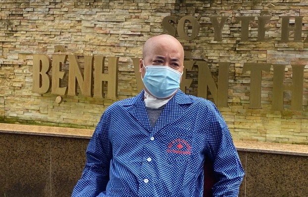   Bệnh nhân H.V.N. (48 tuổi) sống ở Tân Mai, Hoàng Mai, Hà Nội đang được điều trị phục hồi tại BV Thanh Nhàn sau khi khỏi COVID-19  